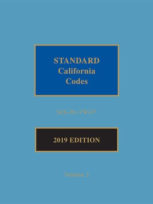 Standard California Codes: 6-in-2 By Publisher's Editorial Staff ...